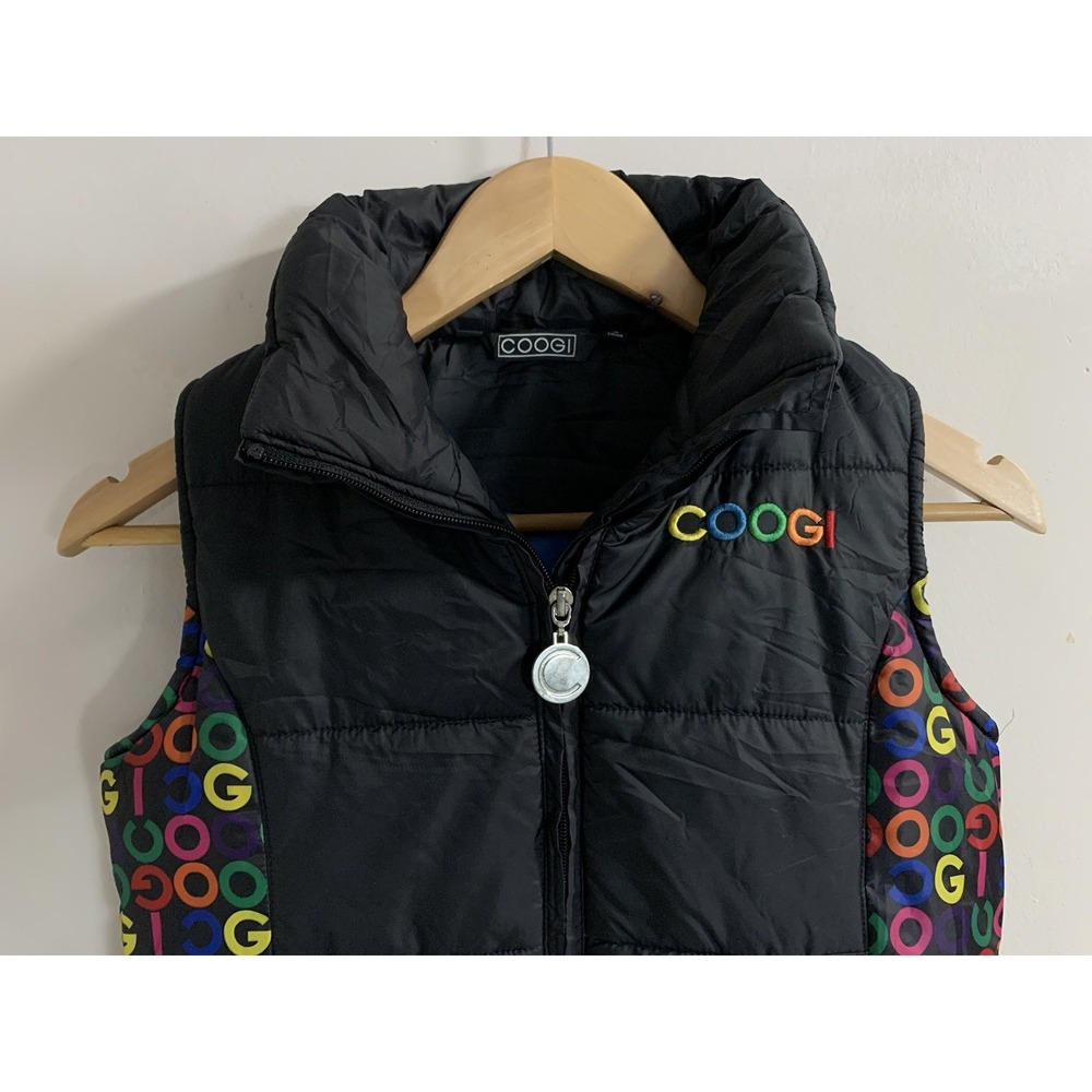 COOGI Puffer Vest Women's M 8-10 Sleeveless With Pockets Multicolor Retro Y2K - Picture 2 of 9